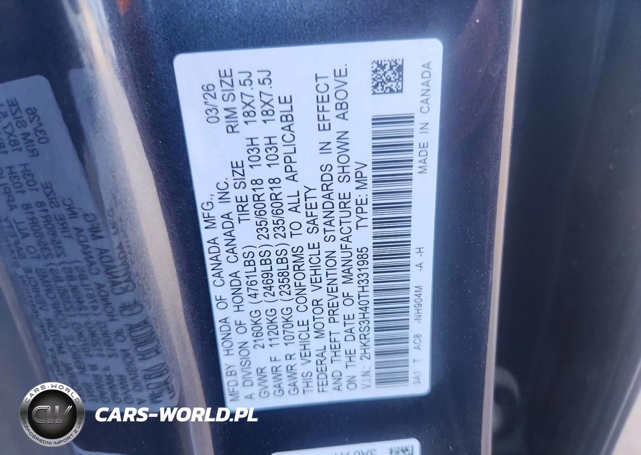 2026 Honda Cr-V Ex VIN:2HKRS3H40TH331985 - 13