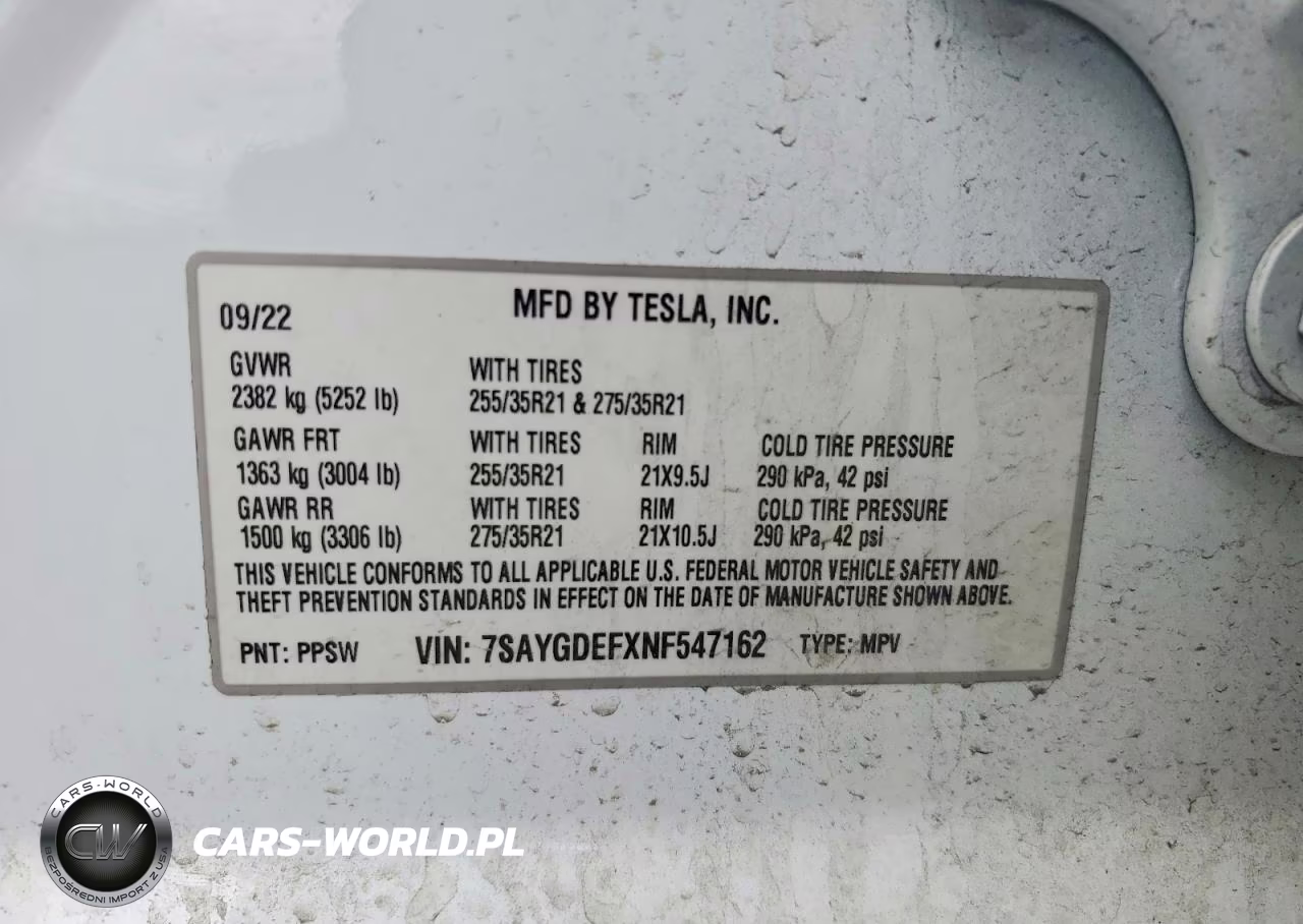 2022 Tesla Model Y VIN:7SAYGDEFXNF547162 - 13