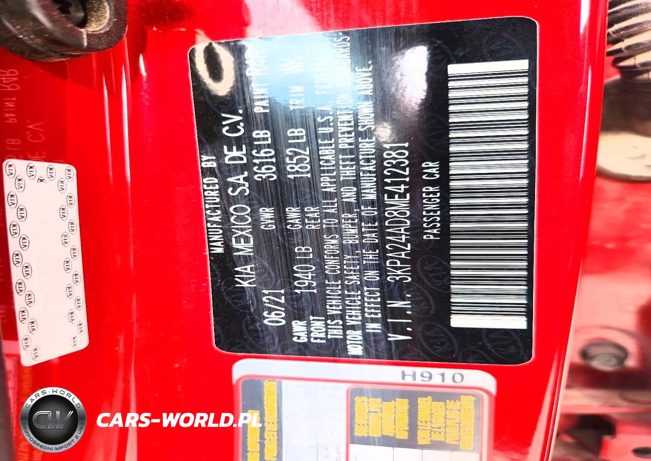 2021 Kia Rio S VIN:3KPA24AD8ME412381 - 12