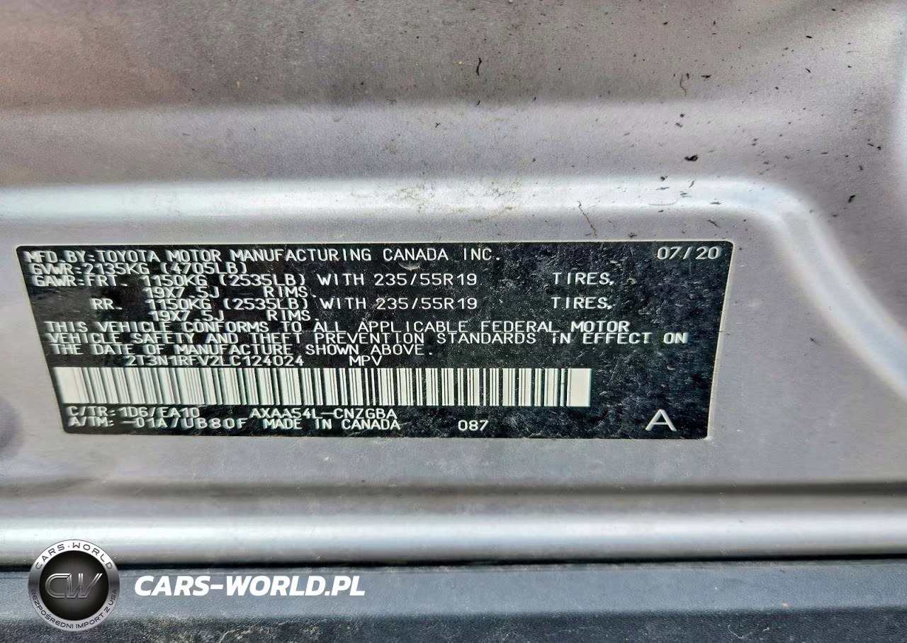 2020 Toyota Rav4 Limited VIN:2T3N1RFV2LC124024 - 13