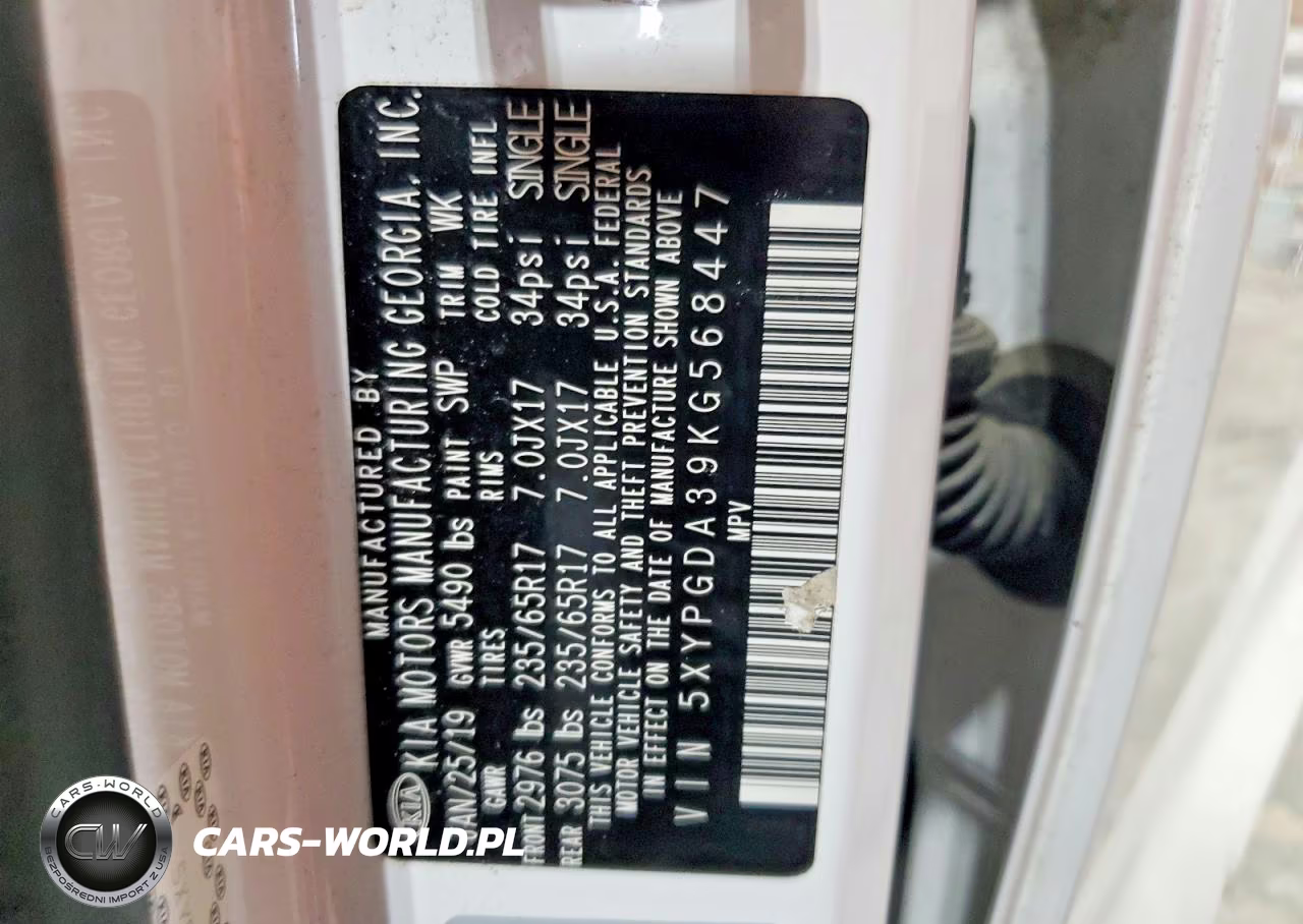 2019 Kia Sorento Lx VIN:5XYPGDA39KG568447 - 12