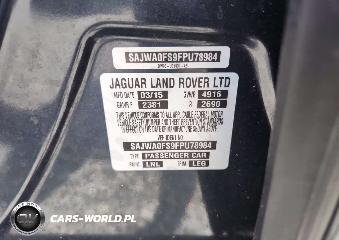 2015 Jaguar Xf 2.0T Premium VIN:SAJWA0FS9FPU78984 - 12