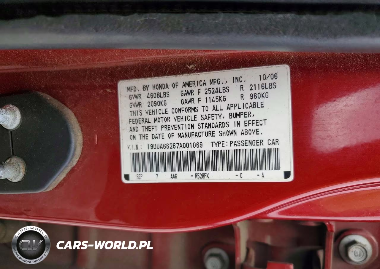 2007 Acura Tl VIN:19UUA66267A001069 - 12