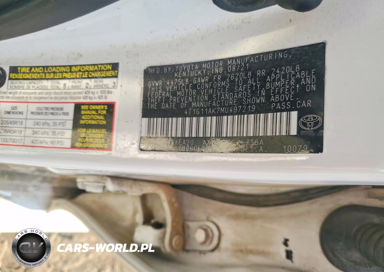 2021 Toyota Camry Se VIN:4T1G11AK7MU497219 - 12