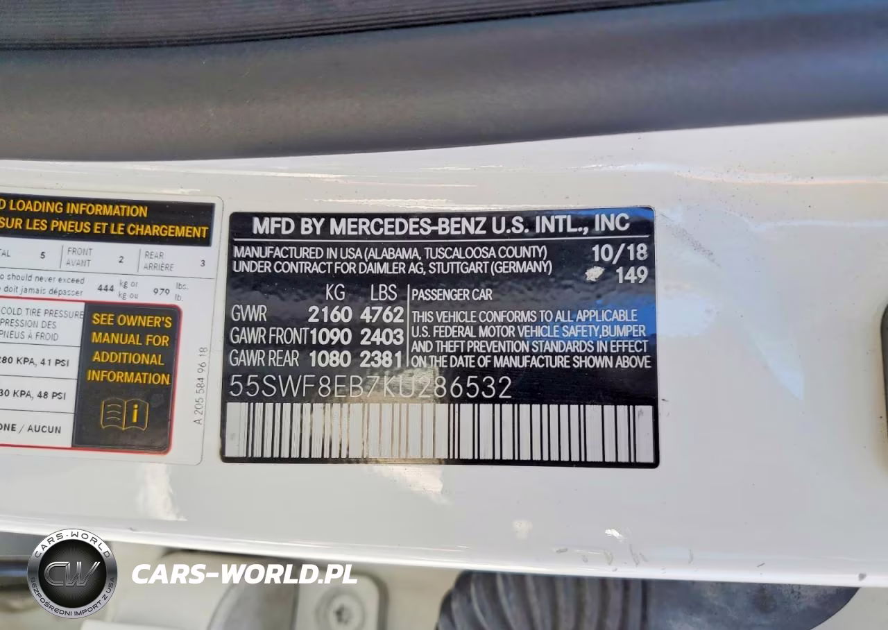 2019 Mercedes-Benz C 300 4Matic VIN:55SWF8EB7KU286532 - 12