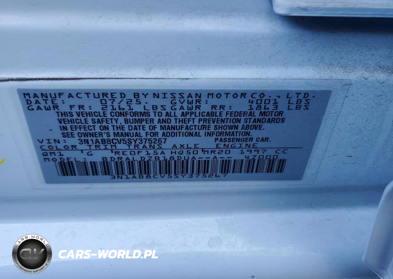 2025 Nissan Sentra Sv VIN:3N1AB8CV5SY375267 - 13