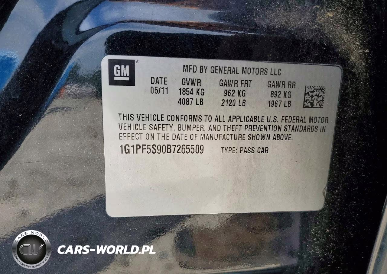 2011 Chevrolet Cruze Lt VIN:1G1PF5S90B7265509 - 12