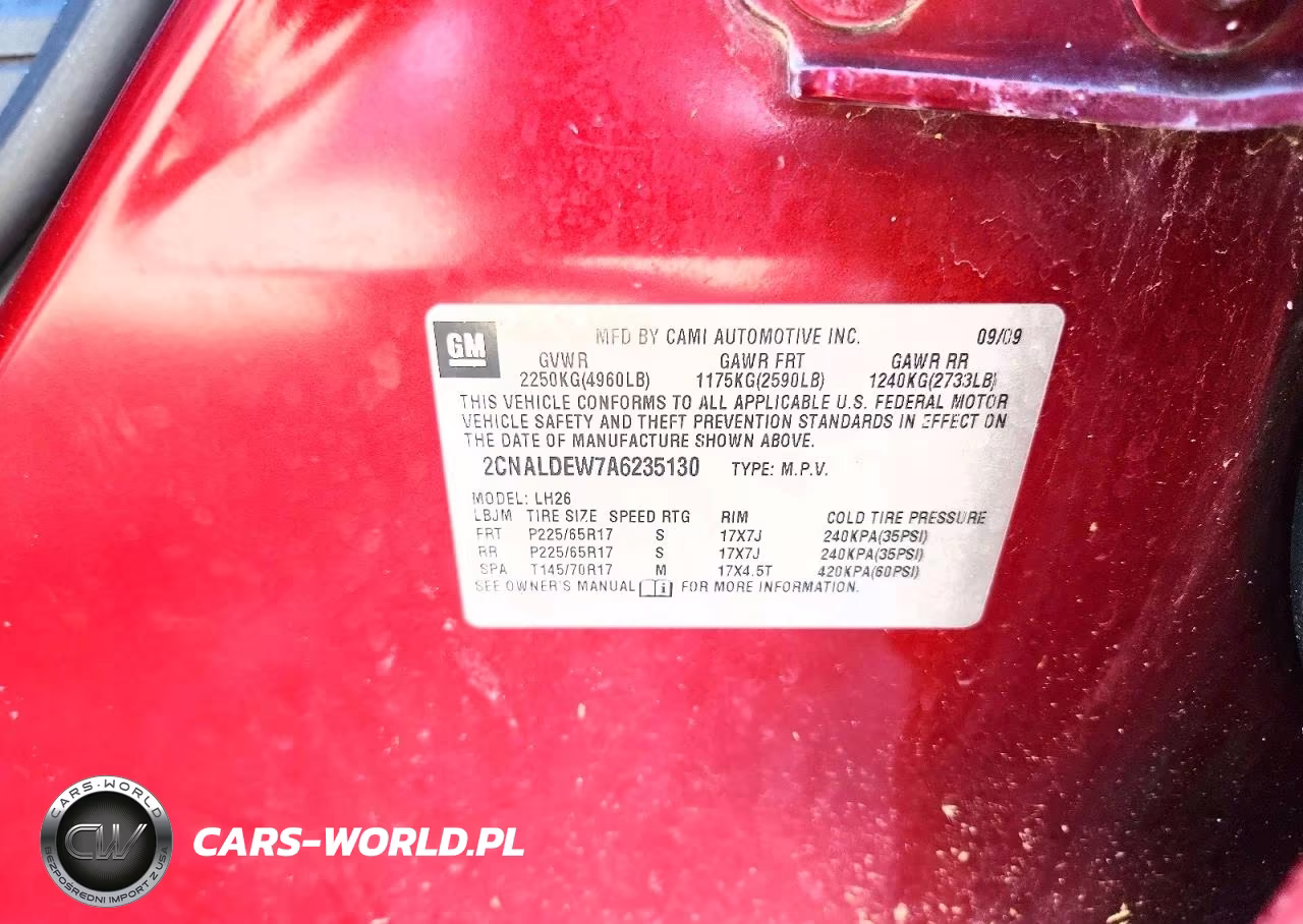 2010 Chevrolet Equinox Lt VIN:2CNALDEW7A6235130 - 12