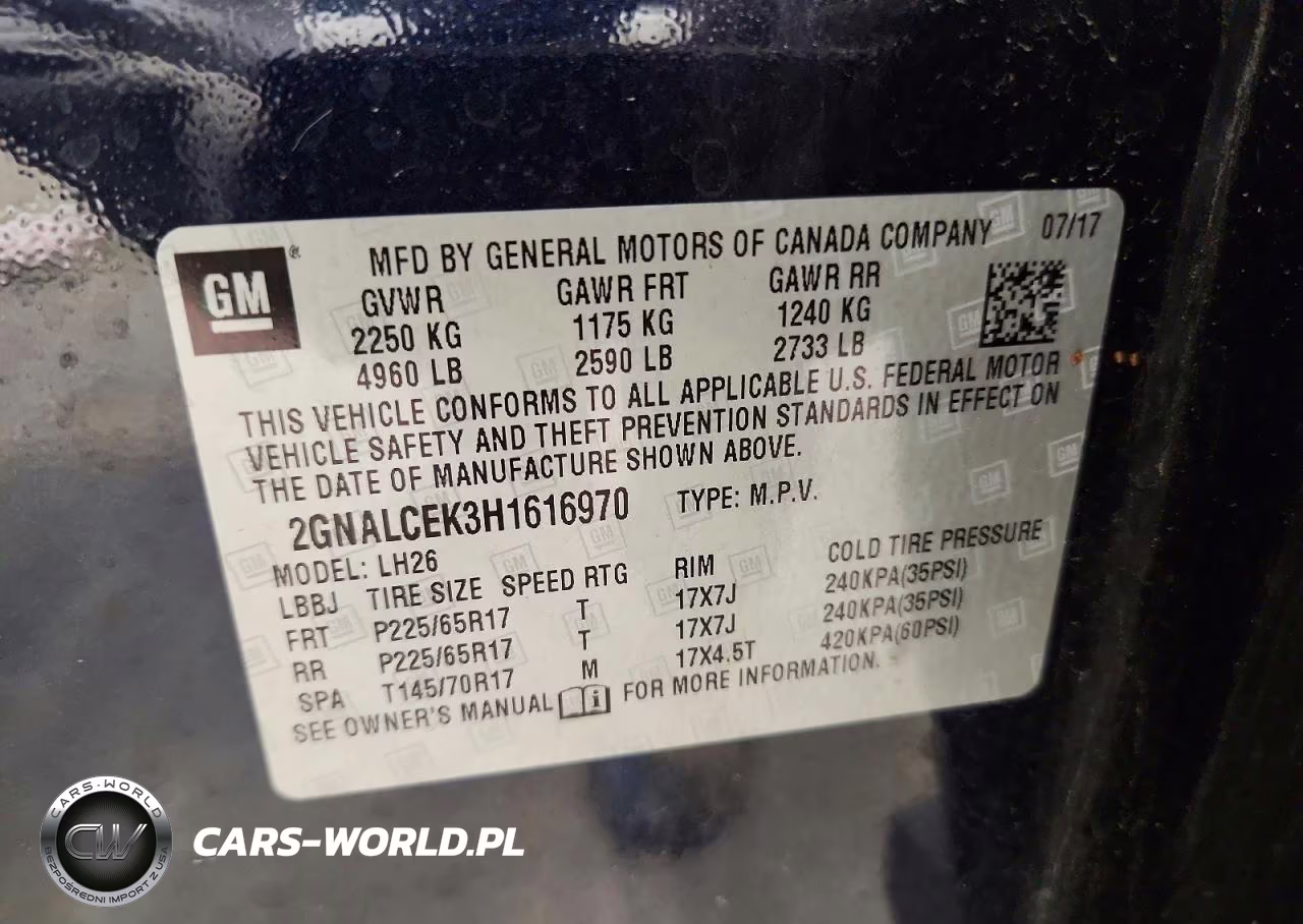 2017 Chevrolet Equinox Lt VIN:2GNALCEK3H1616970 - 13