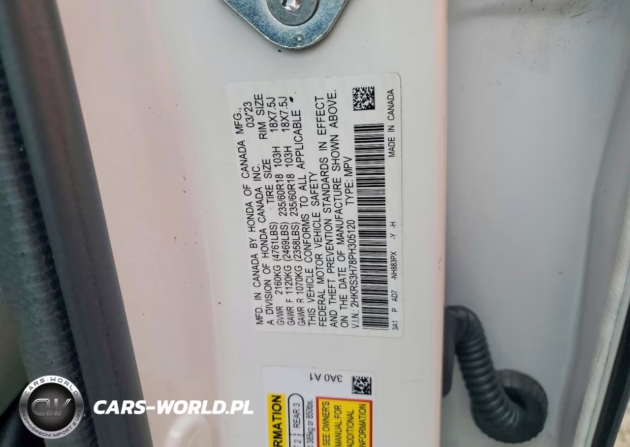 2023 Honda Cr-V Exl VIN:2HKRS3H78PH305120 - 13