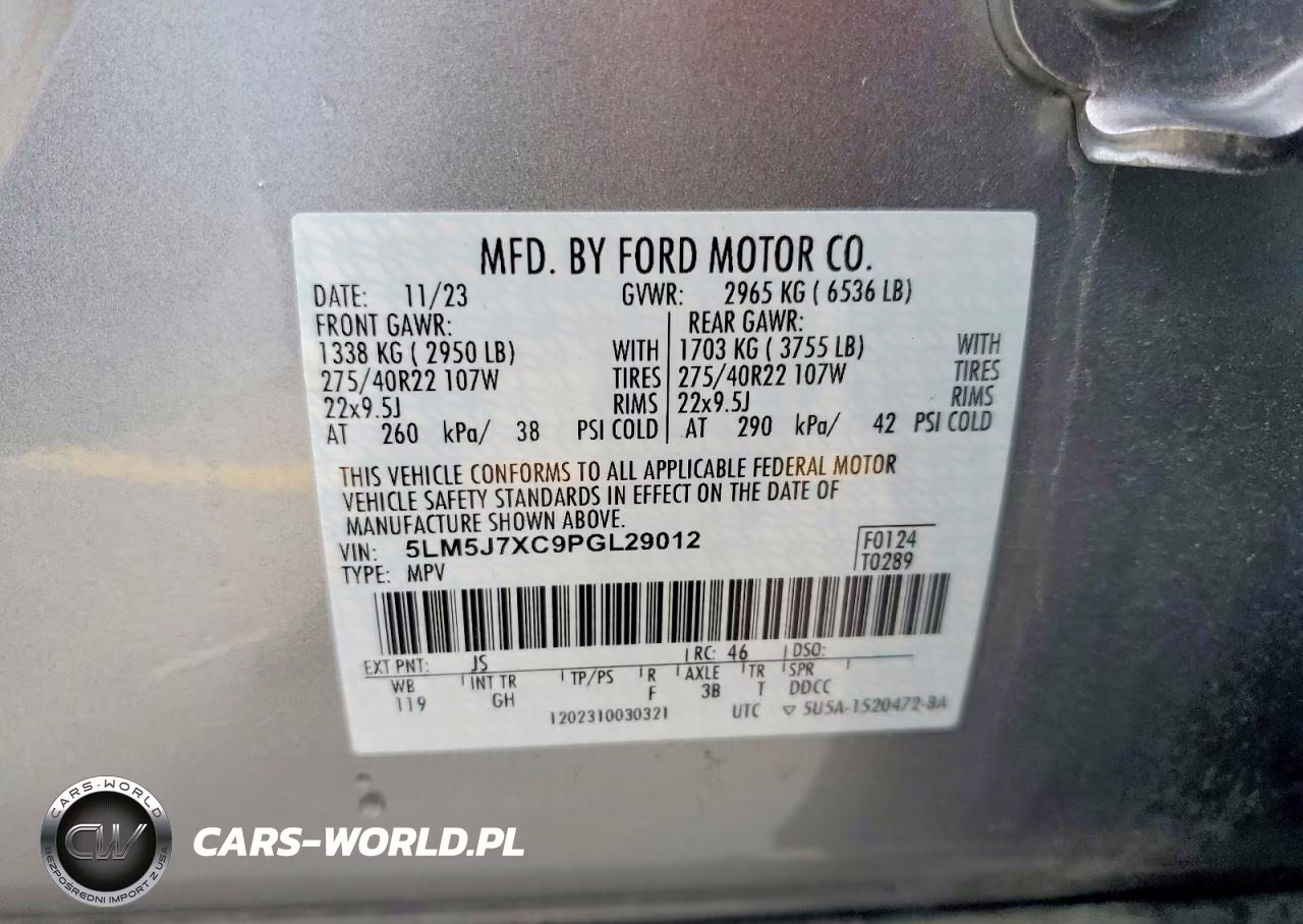 2023 Lincoln Aviator Reserve VIN:5LM5J7XC9PGL29012 - 14