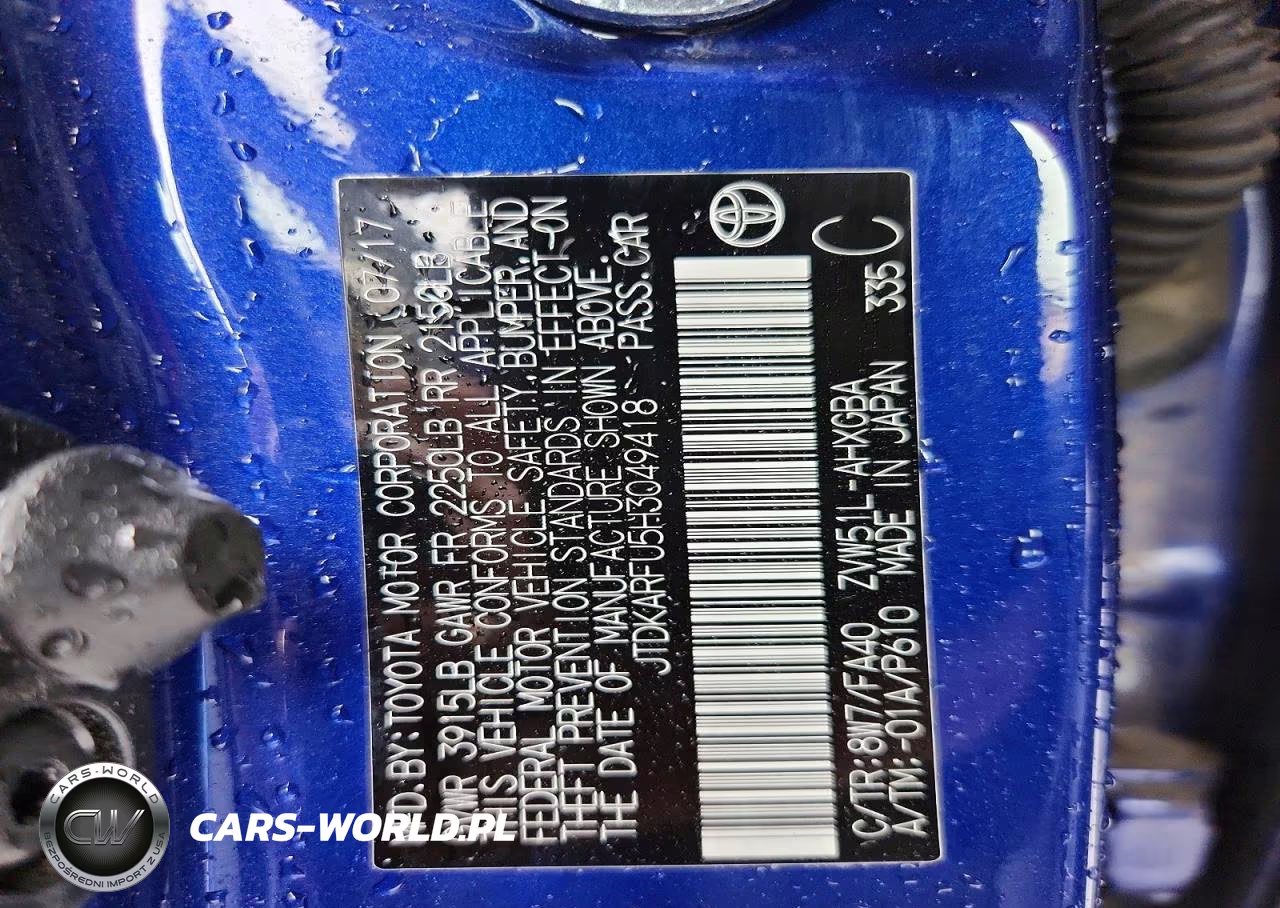 2017 Toyota Prius Three VIN:JTDKARFU5H3049418 - 13