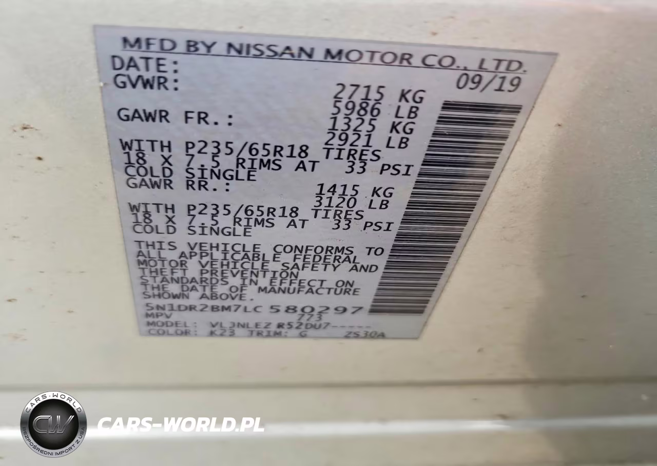 2020 Nissan Pathfinder Sv VIN:5N1DR2BM7LC580297 - 13