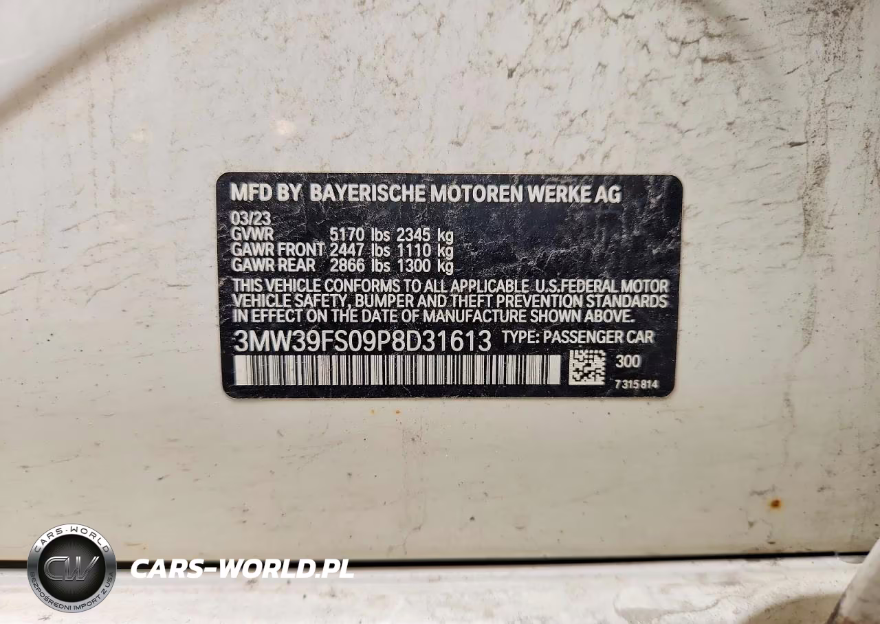 2023 BMW 330Xe VIN:3MW39FS09P8D31613 - 12