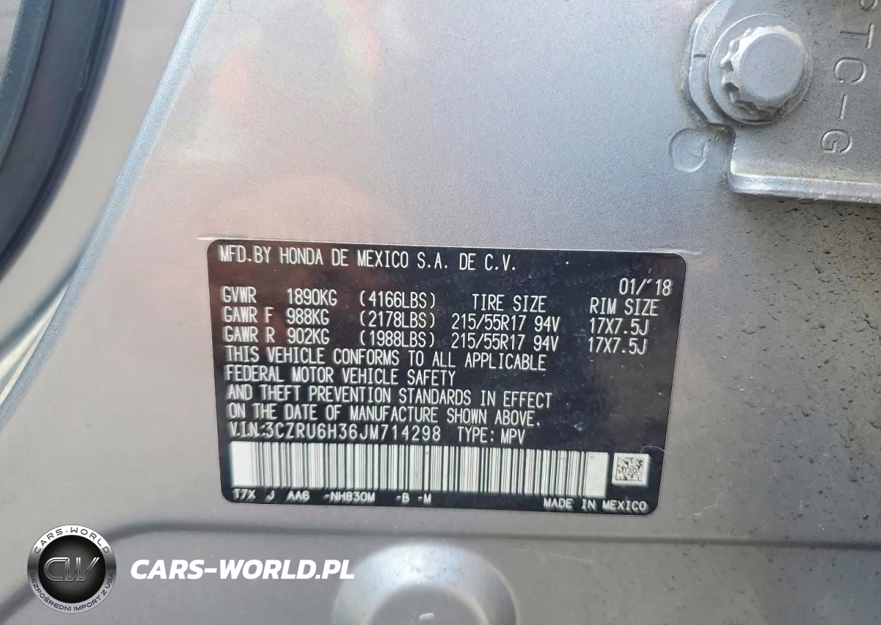 2018 Honda Hr-V Lx VIN:3CZRU6H36JM714298 - 13