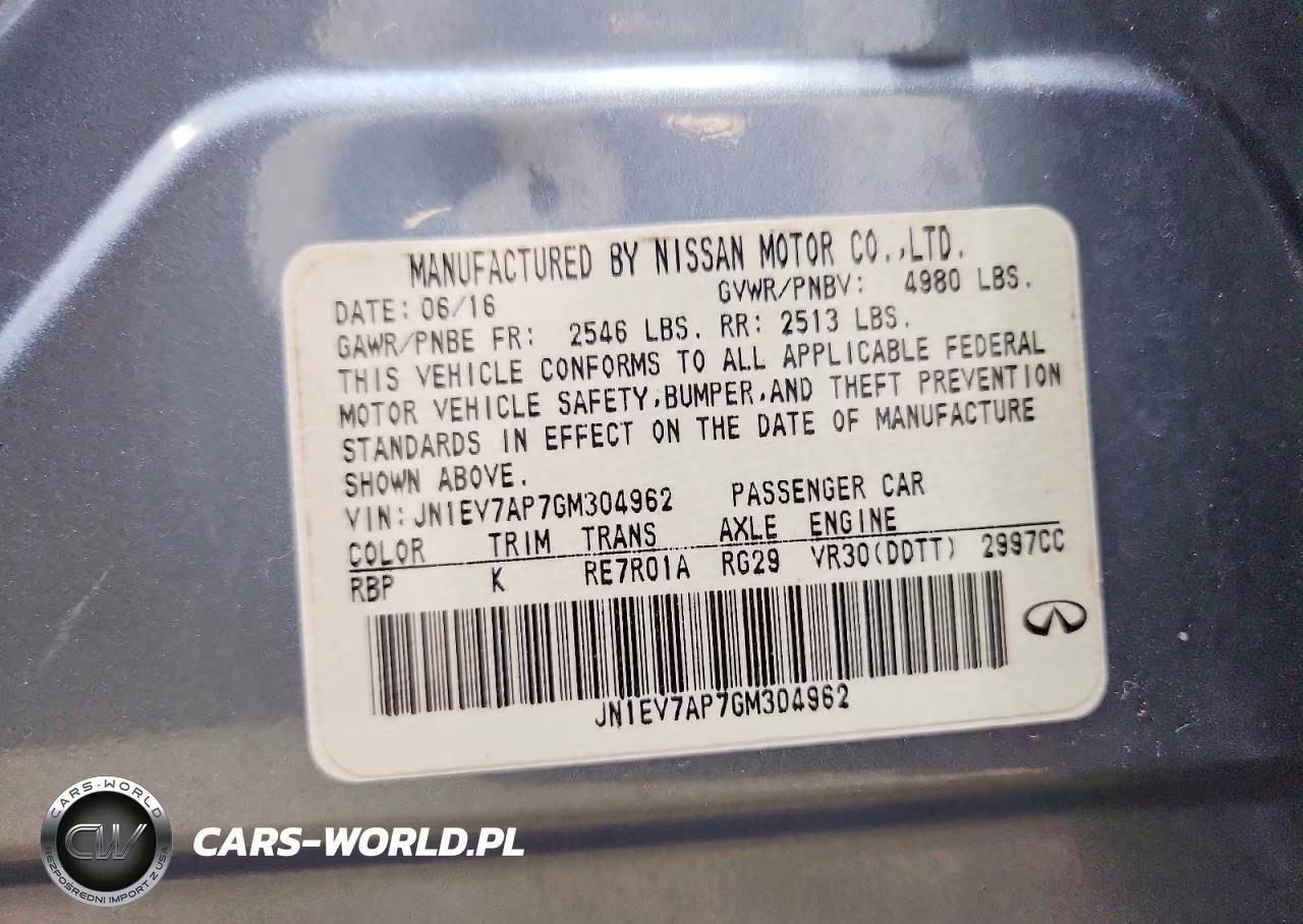 2016 Infiniti Q50 3.0T Premium VIN:JN1EV7AP7GM304962 - 13