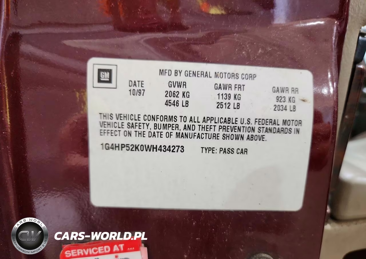 1998 Buick Lesabre Custom VIN:1G4HP52K0WH434273 - 12