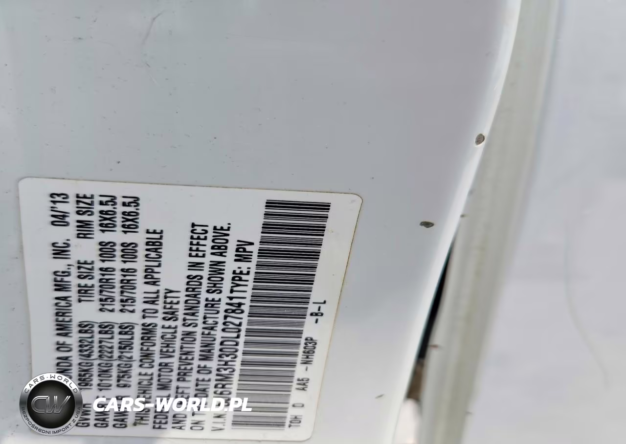 2013 Honda Cr-V Lx VIN:5J6RM3H30DL027841 - 13