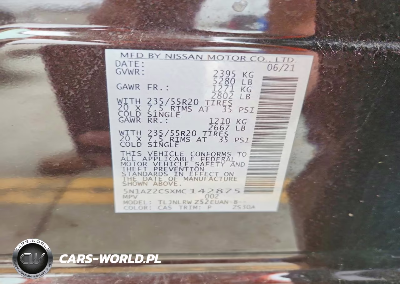 2021 Nissan Murano Sl VIN:5N1AZ2CSXMC142875 - 13