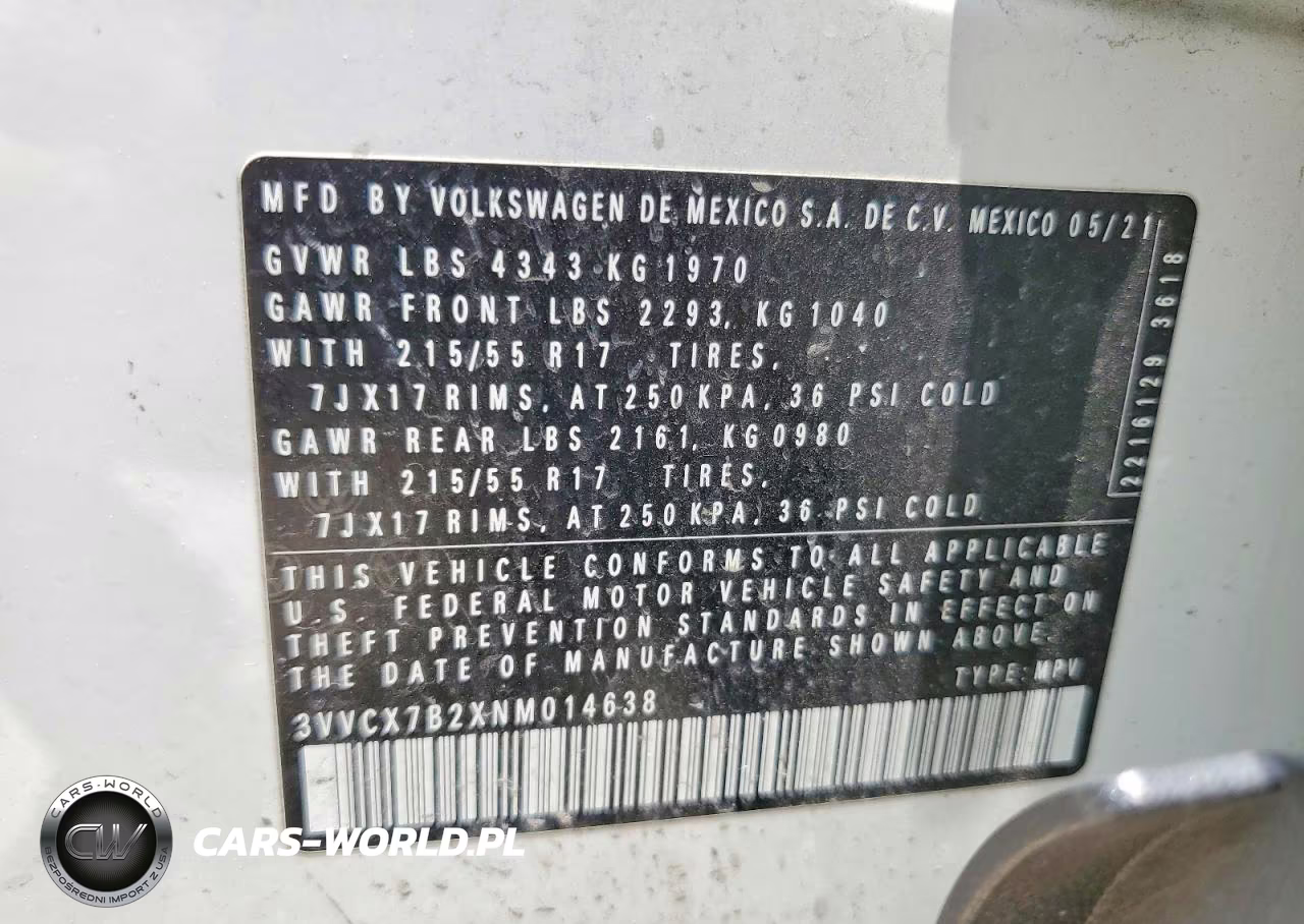 2022 Volkswagen Taos S VIN:3VVCX7B2XNM014638 - 13