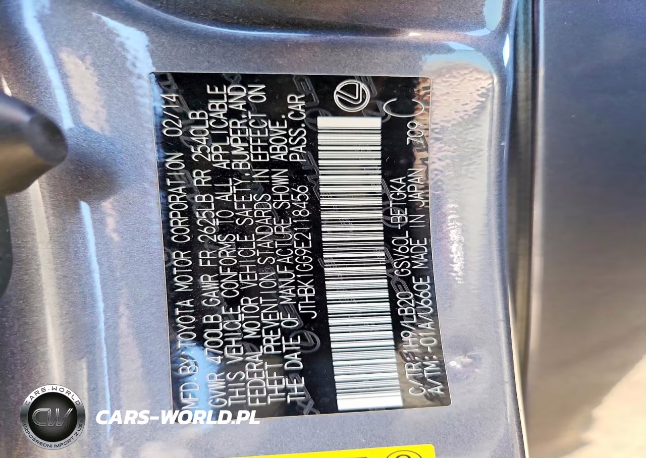 2014 Lexus Es 350 VIN:JTHBK1GG9E2118456 - 13