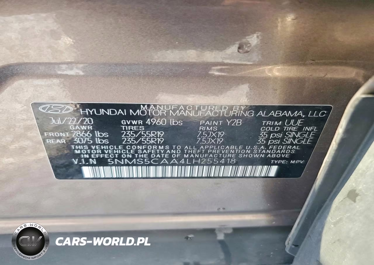 2020 Hyundai Santa Fe Limited 2.0T VIN:5NMS5CAA4LH255418 - 13