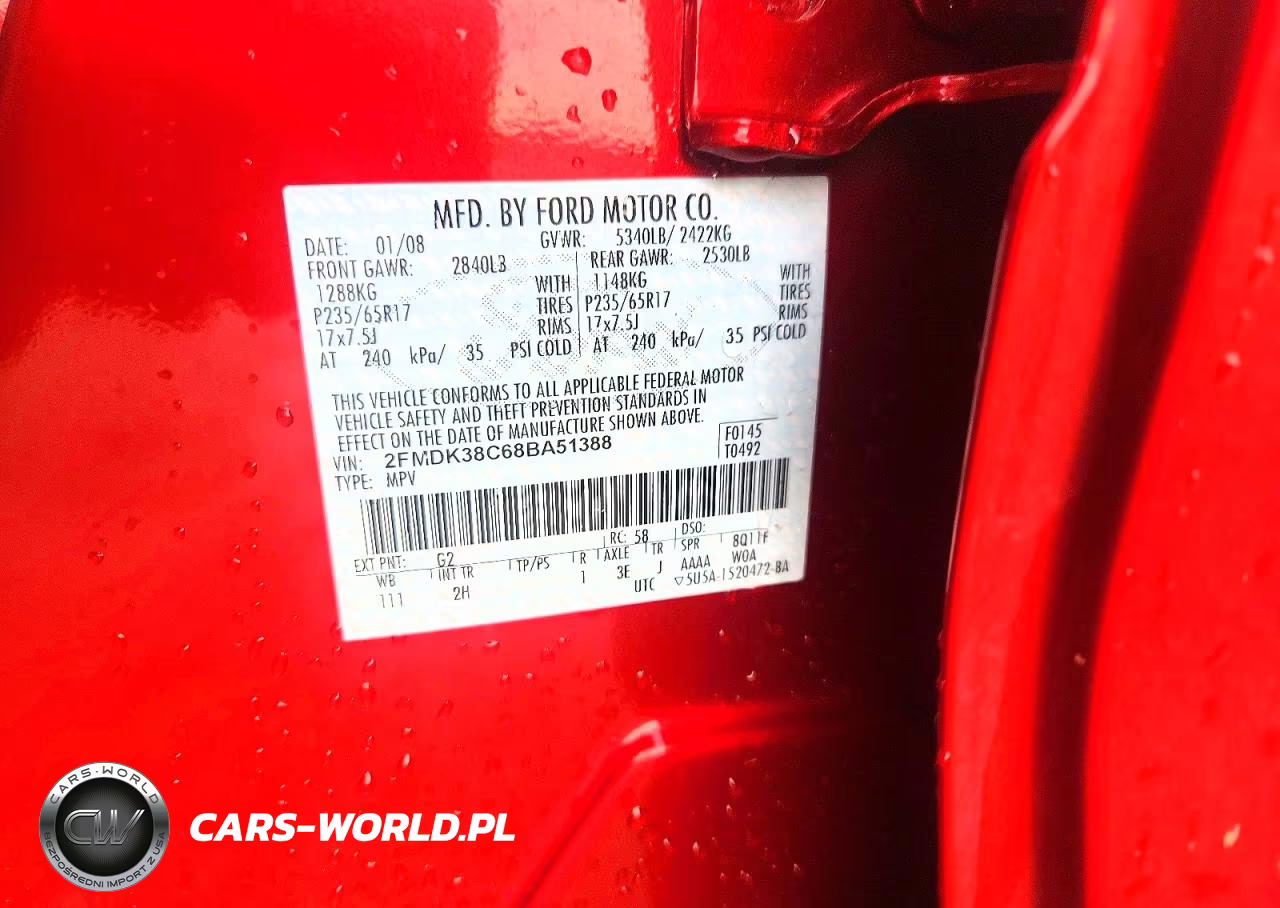 2008 Ford Edge Sel VIN:2FMDK38C68BA51388 - 13