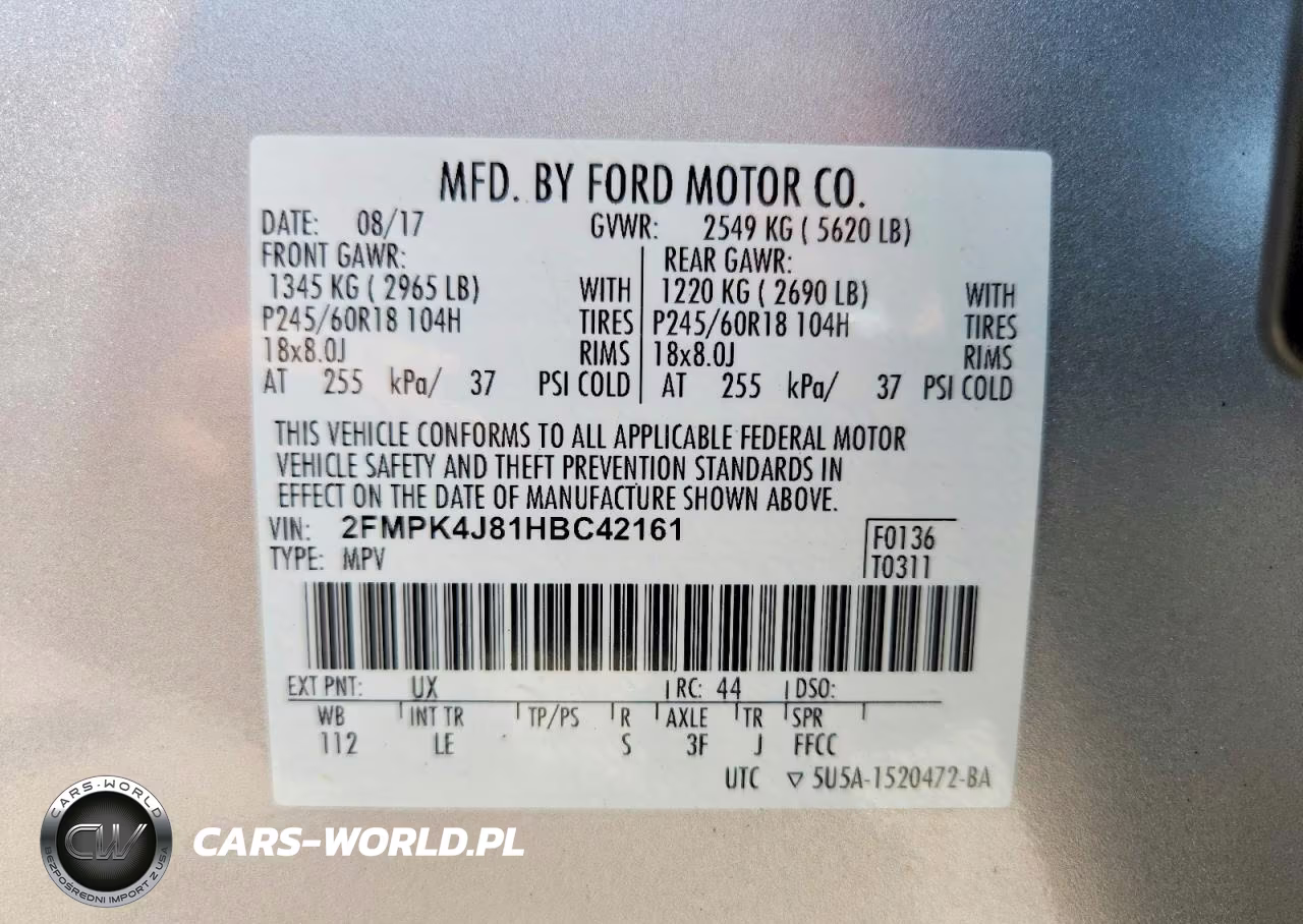 2017 Ford Edge Sel VIN:2FMPK4J81HBC42161 - 13