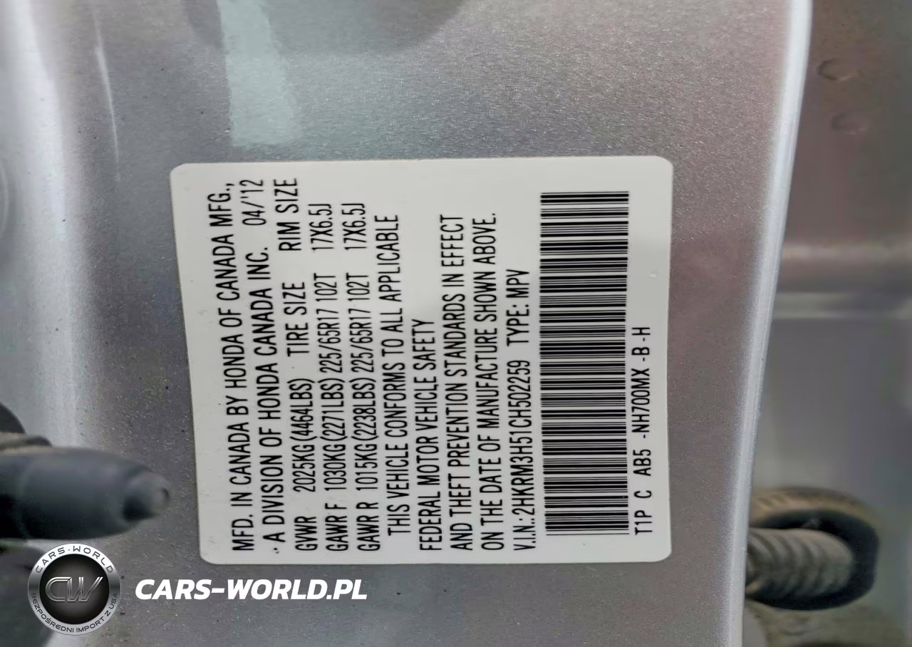 2012 Honda Cr-V Ex VIN:2HKRM3H51CH502259 - 13
