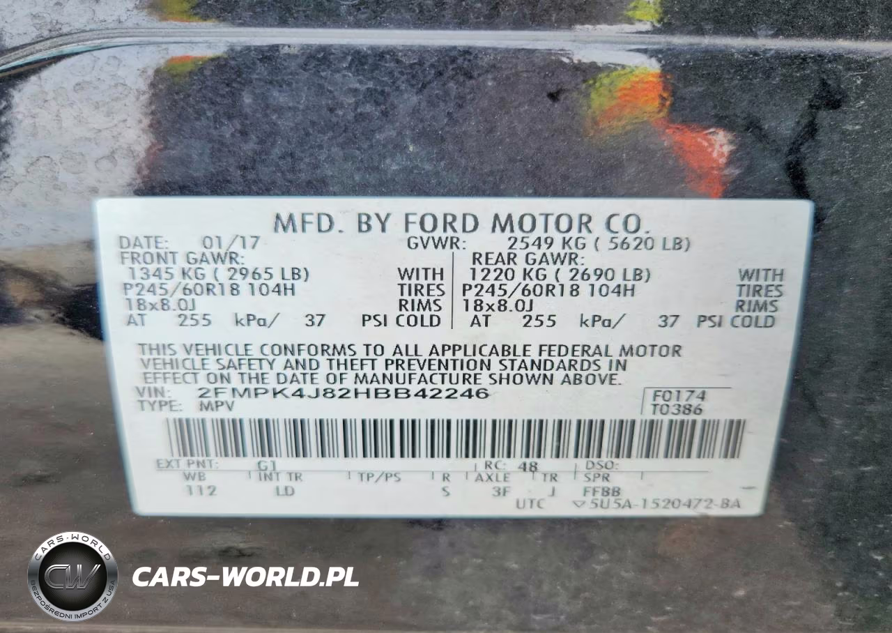 2017 Ford Edge Sel VIN:2FMPK4J82HBB42246 - 13