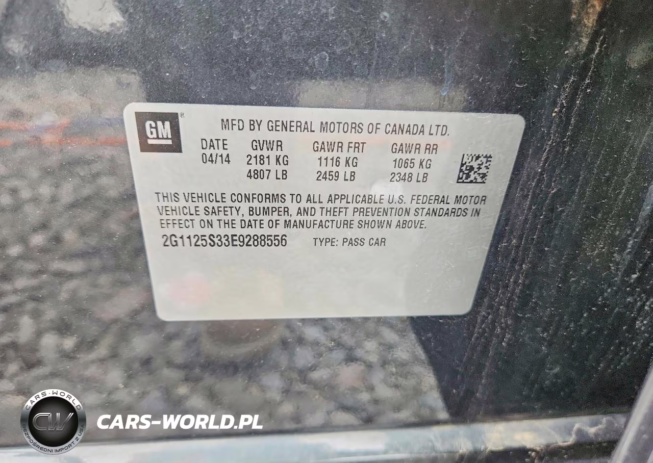 2014 Chevrolet Impala Lt VIN:2G1125S33E9288556 - 12
