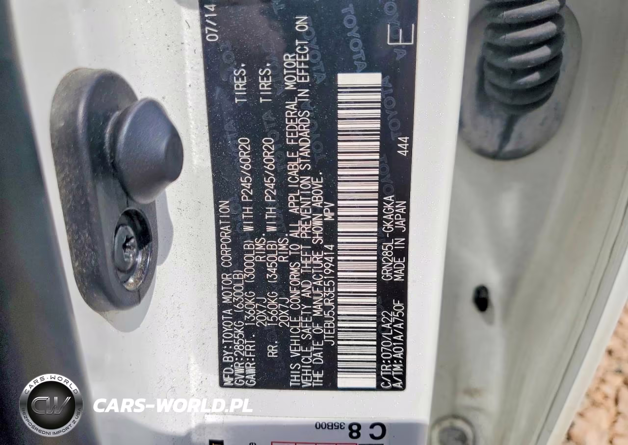 2014 Toyota 4Runner Limited VIN:JTEBU5JR3E5199414 - 13