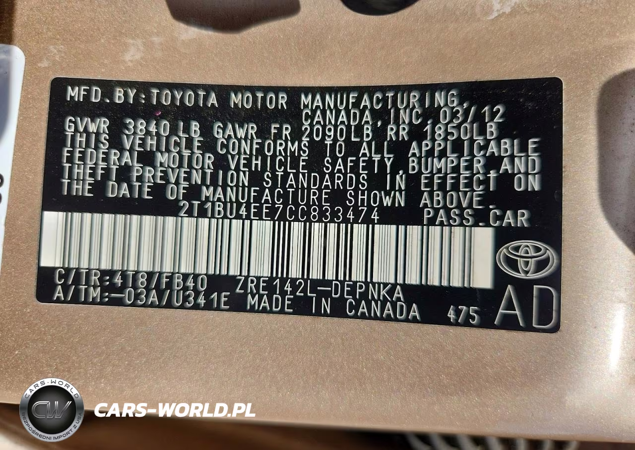 2012 Toyota Corolla Le VIN:2T1BU4EE7CC833474 - 13
