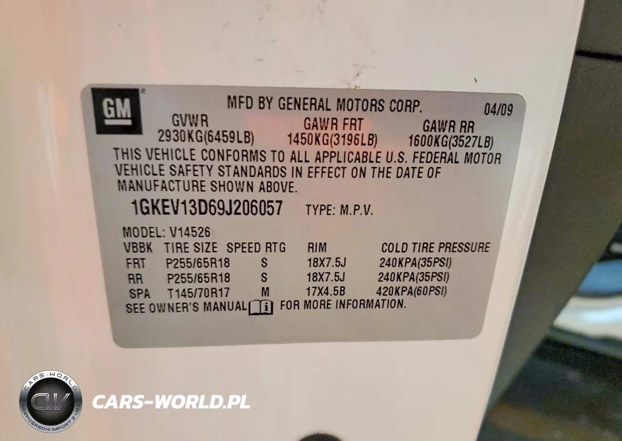 2009 GMC Acadia Sle VIN:1GKEV13D69J206057 - 13