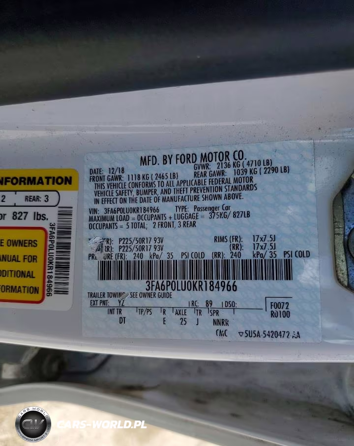 2019 Ford Fusion Se VIN:3FA6P0LU0KR184966 - 12