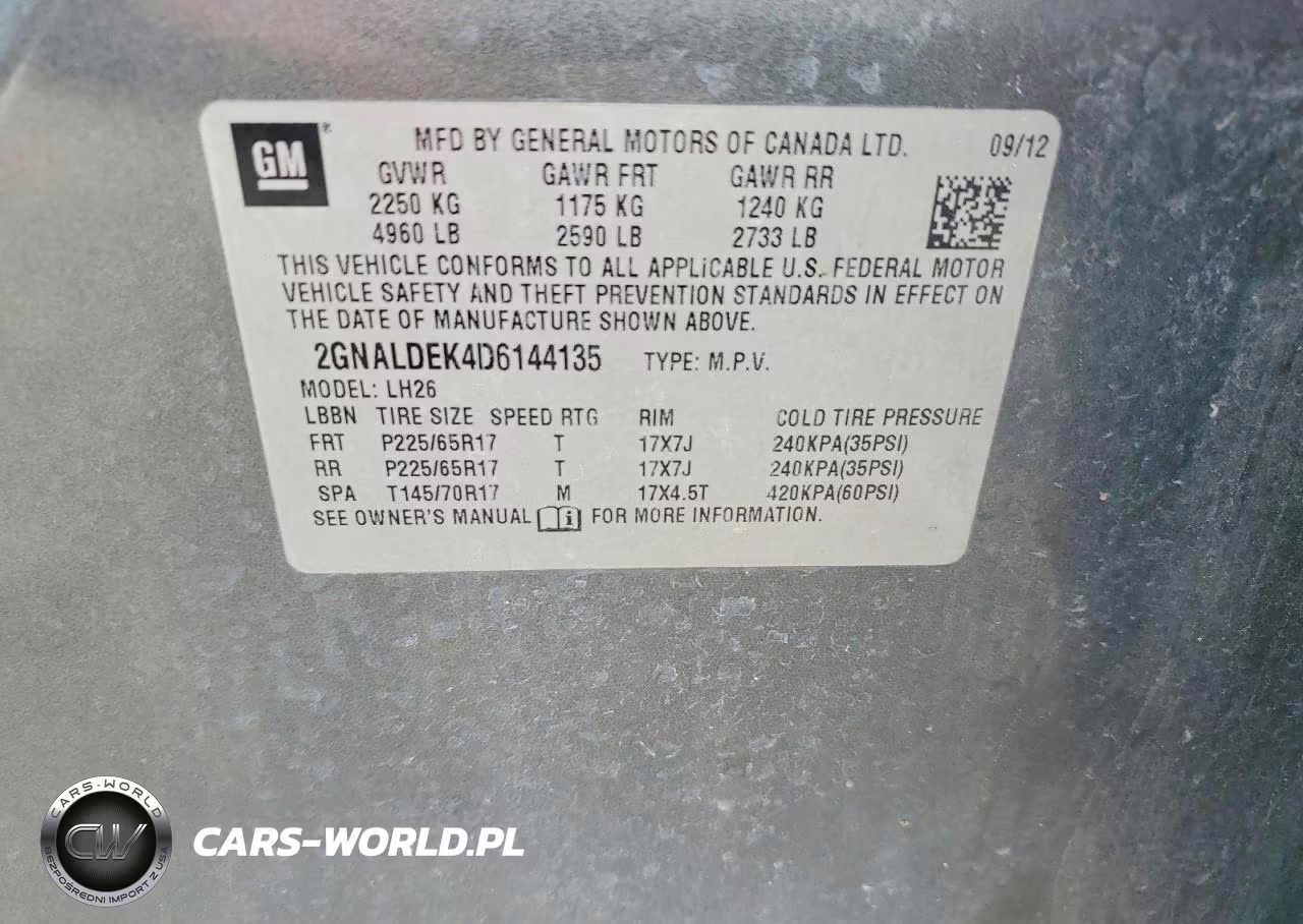 2013 Chevrolet Equanoix VIN:2GNALDEK4D6144135 - 13