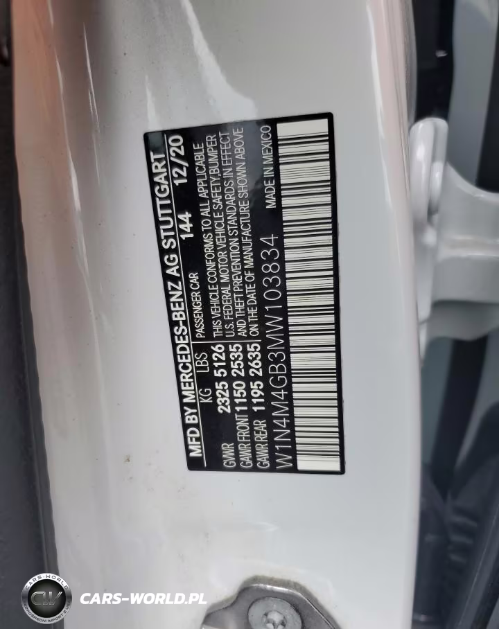 2021 Mercedes-Benz Glb 250 VIN:W1N4M4GB3MW103834 - 12