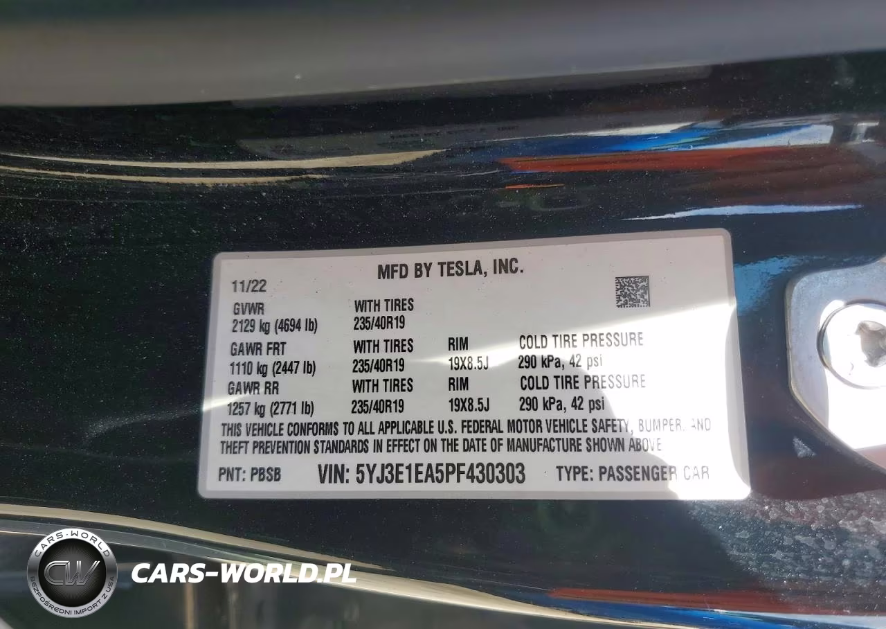 2023 Tesla Model 3 VIN:5YJ3E1EA5PF430303 - 12