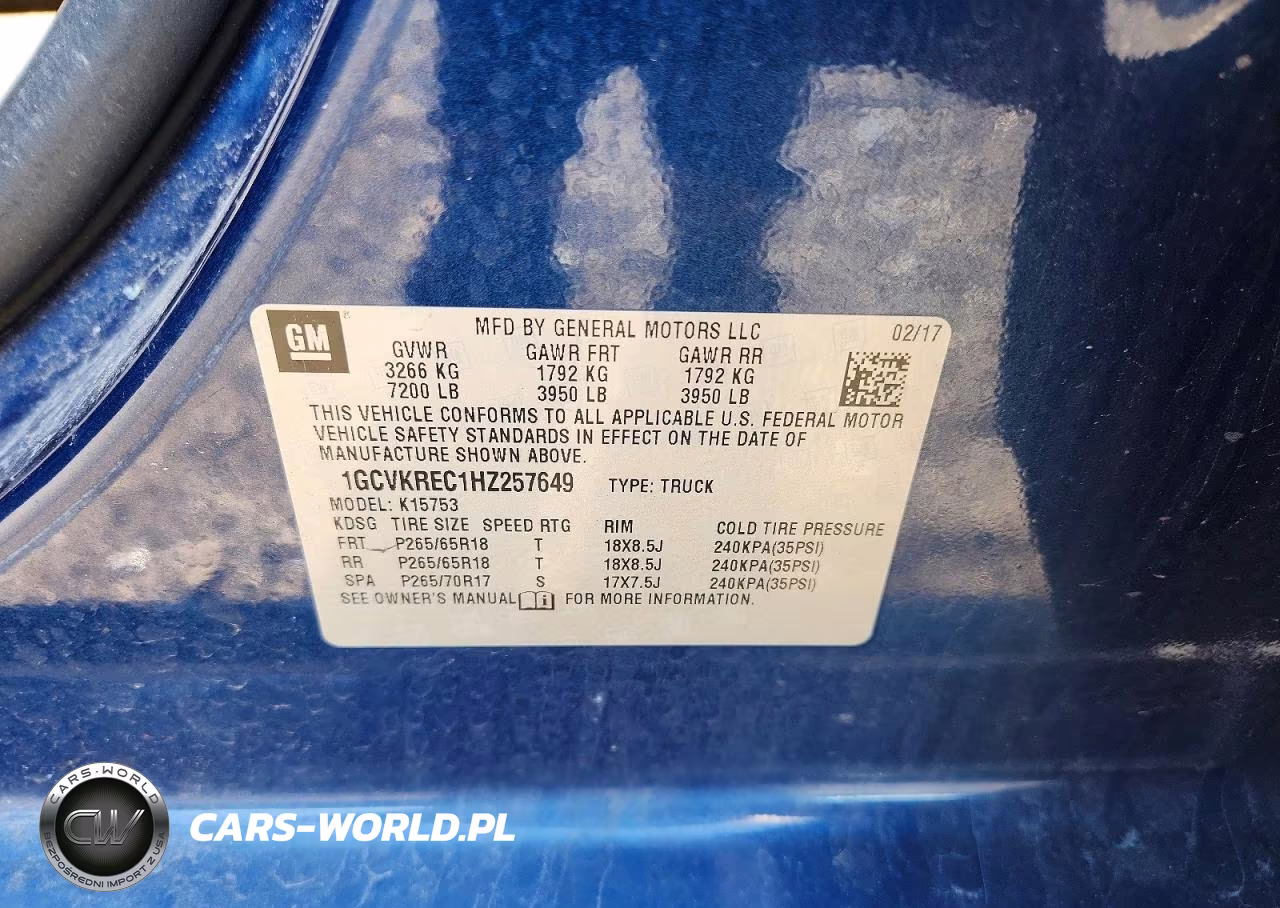 2017 Chevrolet Silverado K1500 Lt VIN:1GCVKREC1HZ257649 - 13