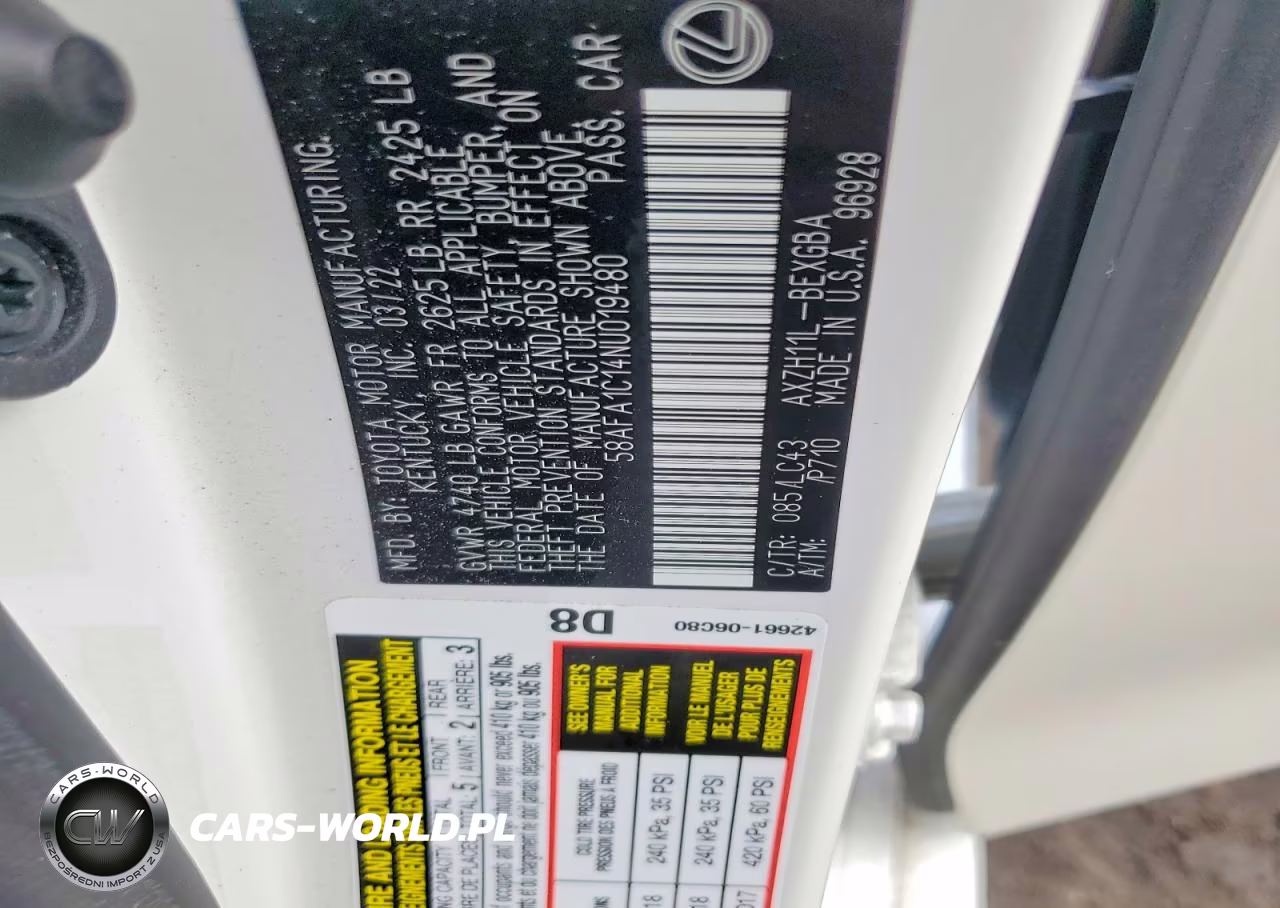 2022 Lexus Es 300H Ultra Luxury VIN:58AFA1C14NU019480 - 12