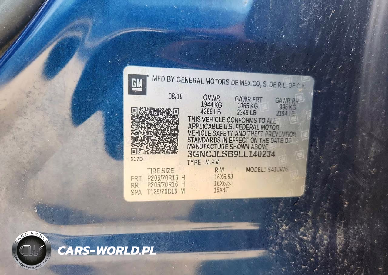 2020 Chevrolet Trax 1Lt VIN:3GNCJLSB9LL140234 - 12