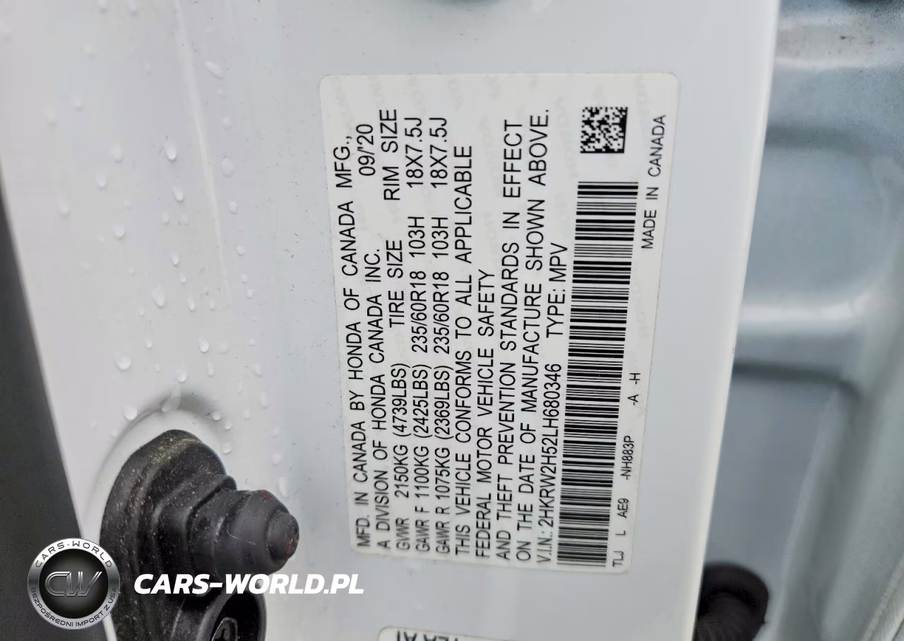 2020 Honda Cr-V Ex VIN:2HKRW2H52LH680346 - 13