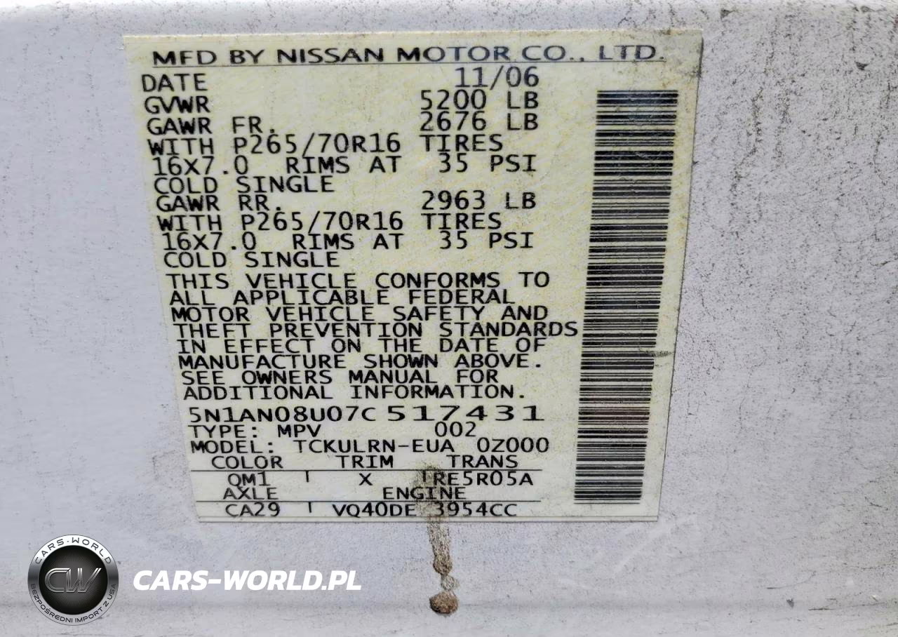 2007 Nissan Xterra X VIN:5N1AN08U07C517431 - 14