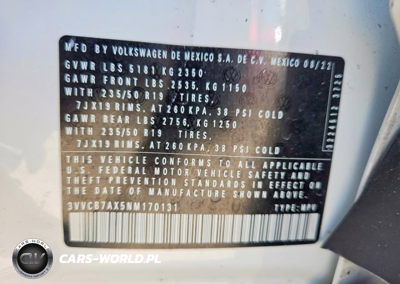 2022 Volkswagen Tiguan Se R-Line Black VIN:3VVCB7AX5NM170131 - 12