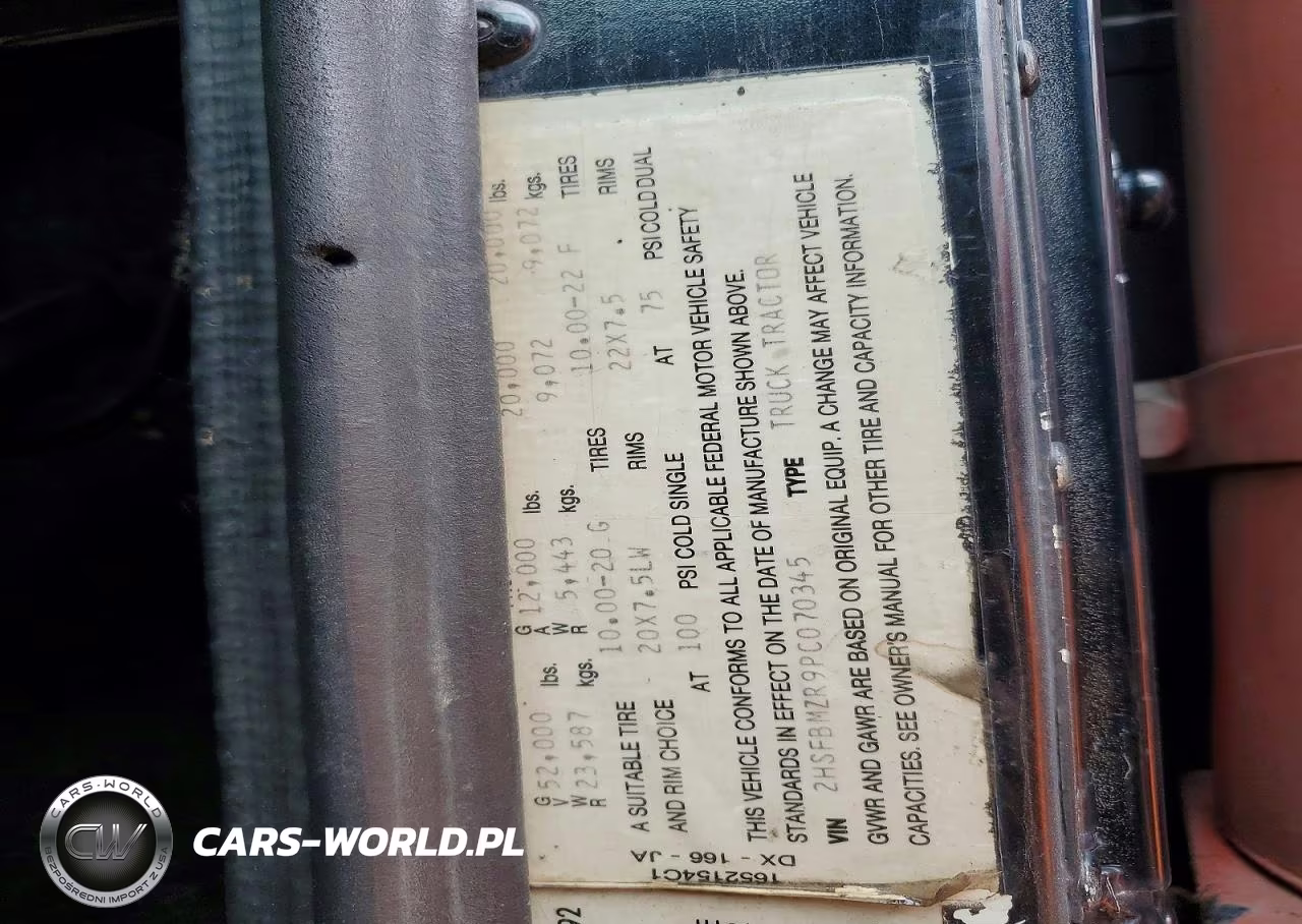 1993 International 9300 Semi Truck VIN:2HSFBMZR9PC070345 - 10