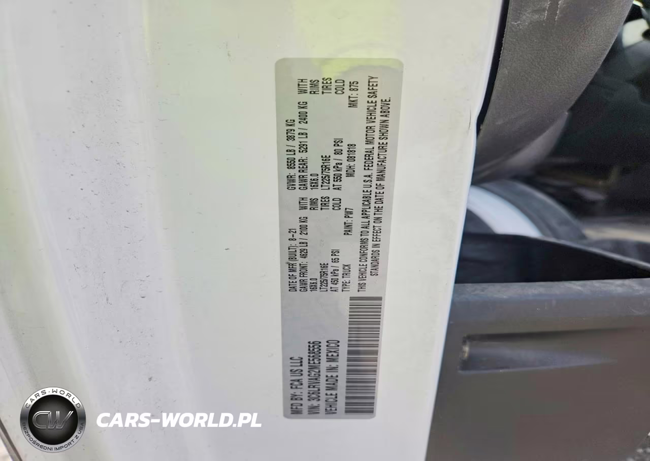 2021 Ram Promaster 1500 1500 Standard VIN:3C6LRVAG2ME568556 - 13