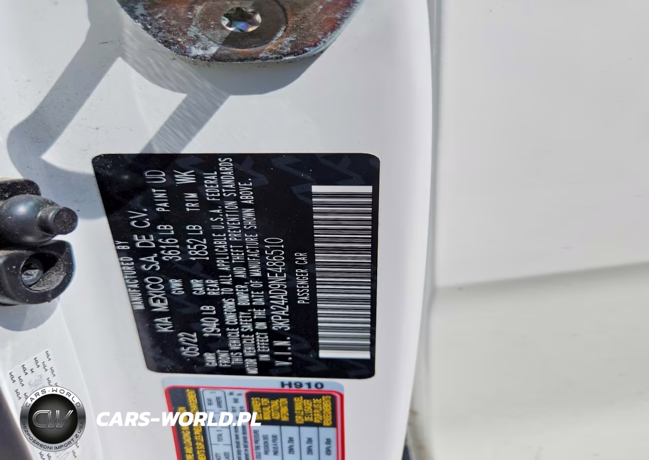 2022 Kia Rio Lx VIN:3KPA24AD9NE486510 - 12