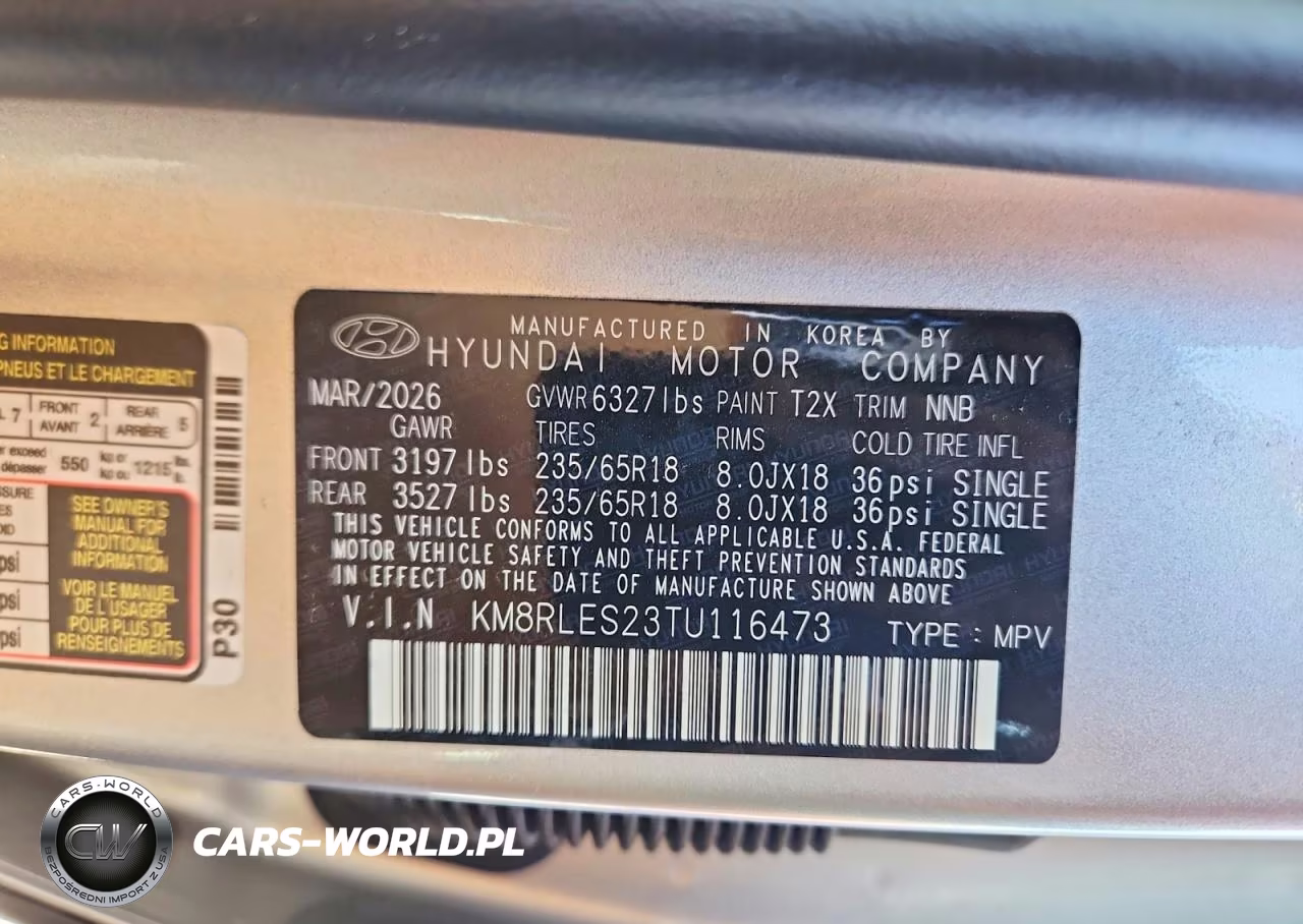 2026 Hyundai Palisade Sel VIN:KM8RLES23TU116473 - 14