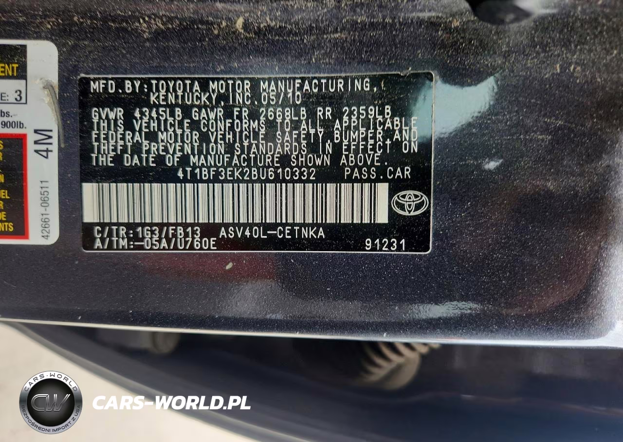 2011 Toyota Camry Le VIN:4T1BF3EK2BU610332 - 12