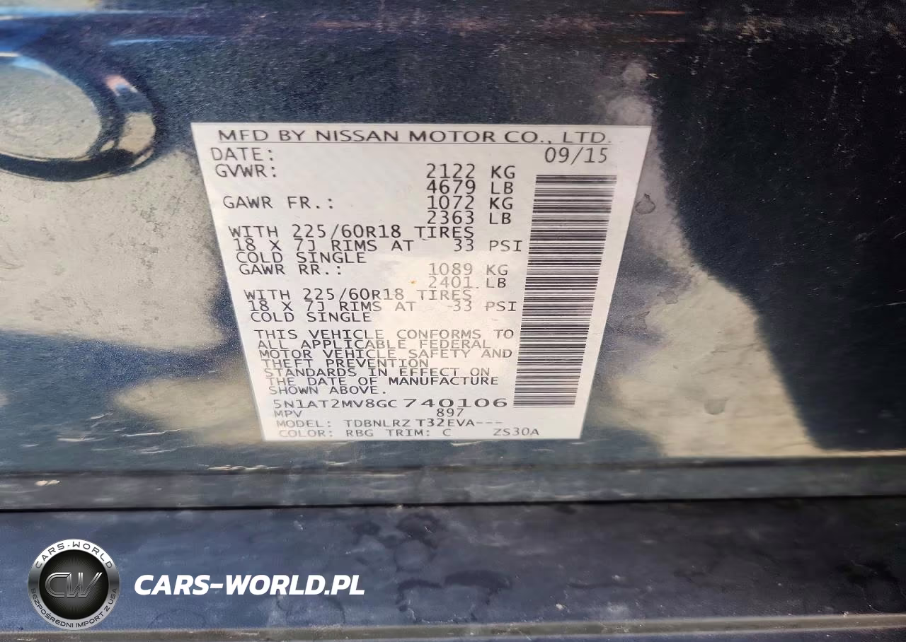 2016 Nissan Rogue Sl VIN:5N1AT2MV8GC740106 - 13